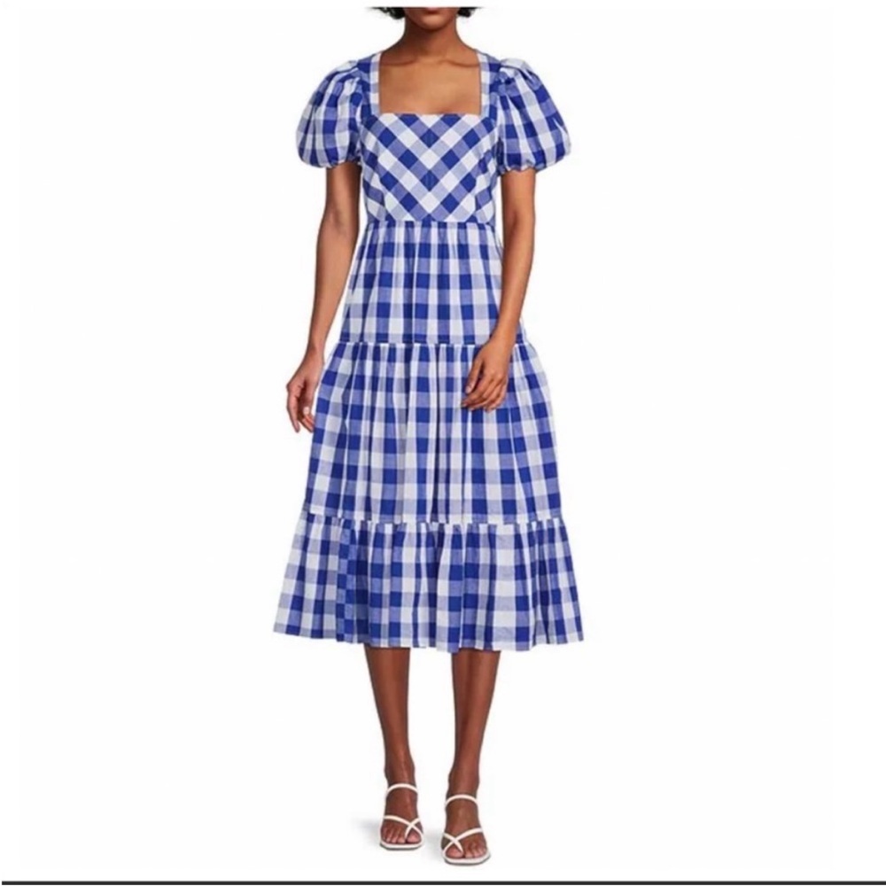 Antonio Melani Blue Checkered Dress